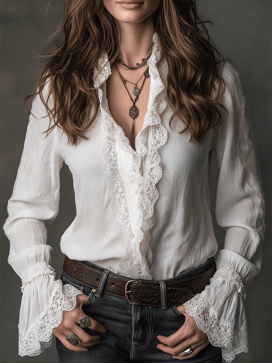 Chic Shirt in lace, Premium Look