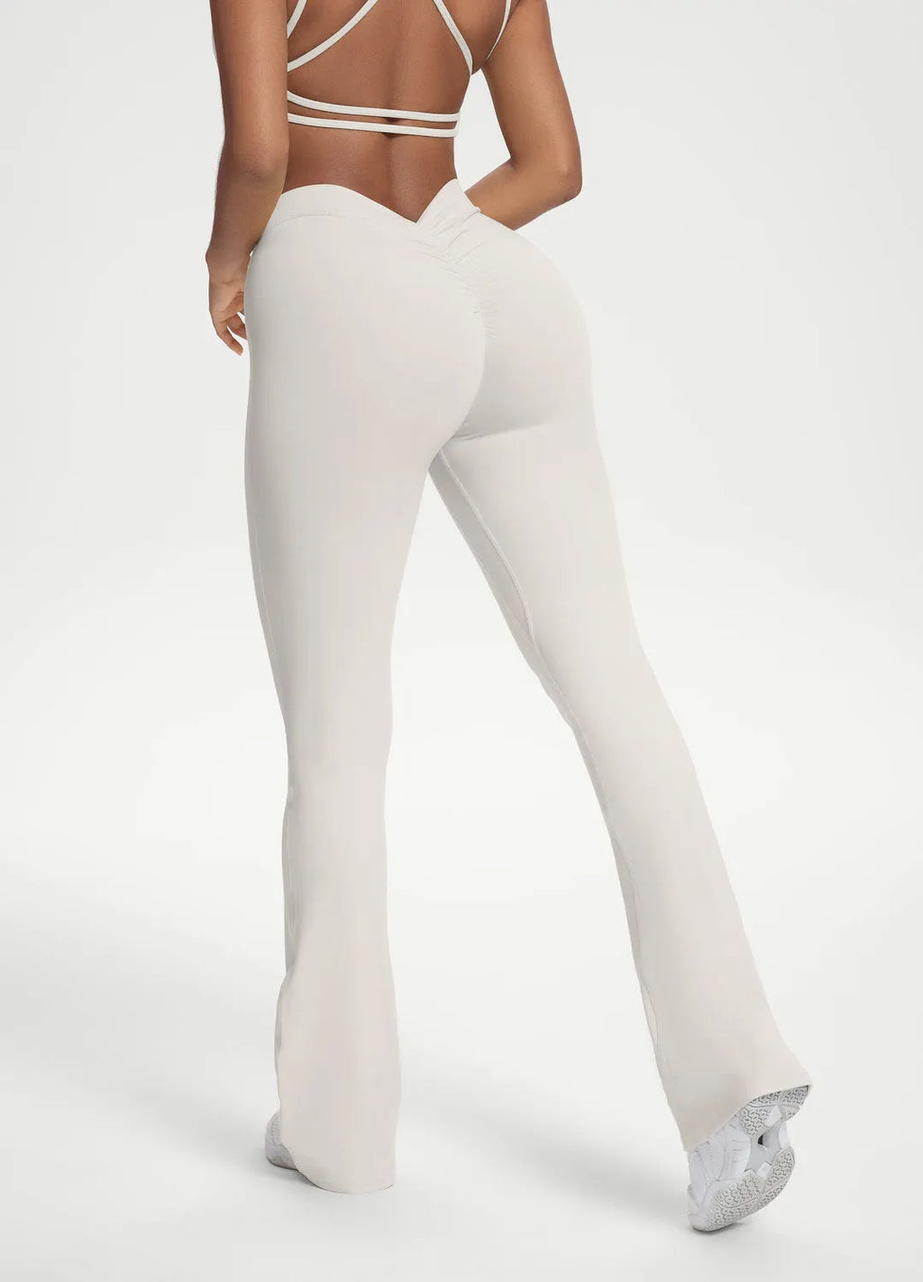 Scrunch-Back Flared Leggings — Sculpted Back, Flattering Flare