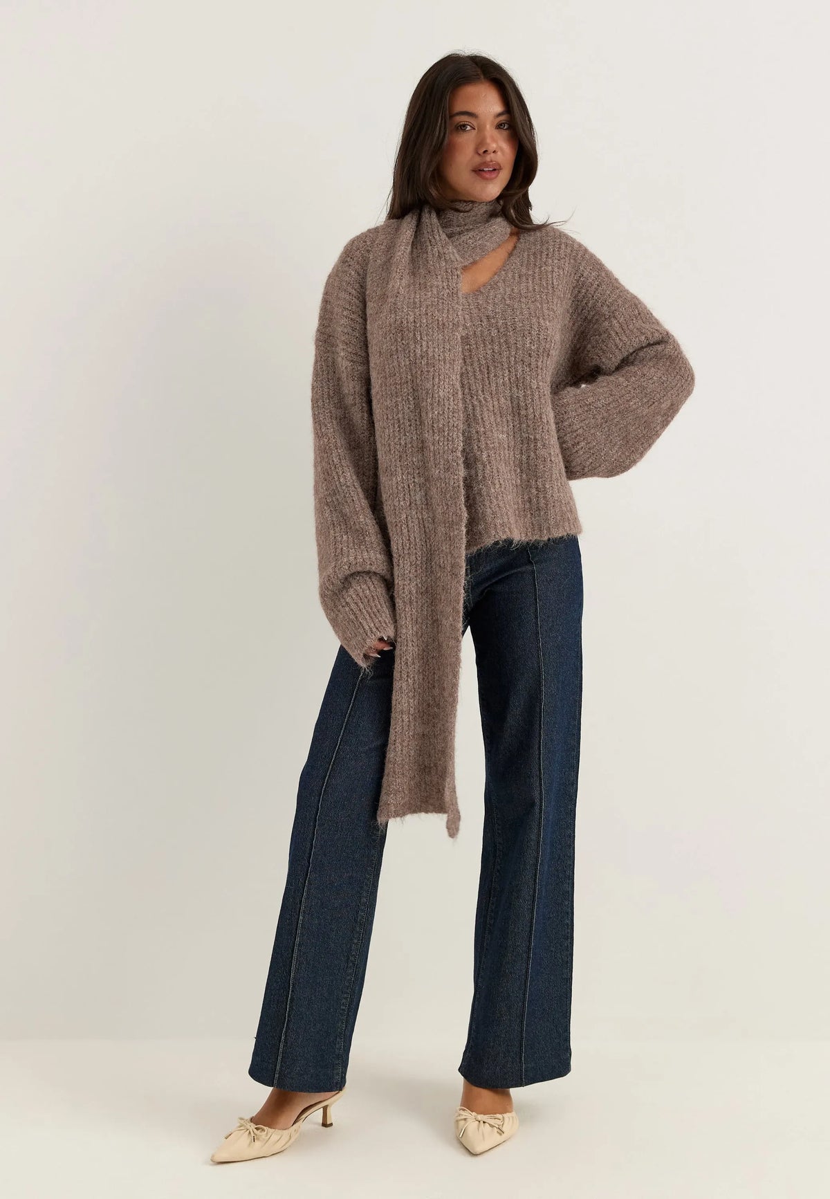 Knitted Scarf Sweater