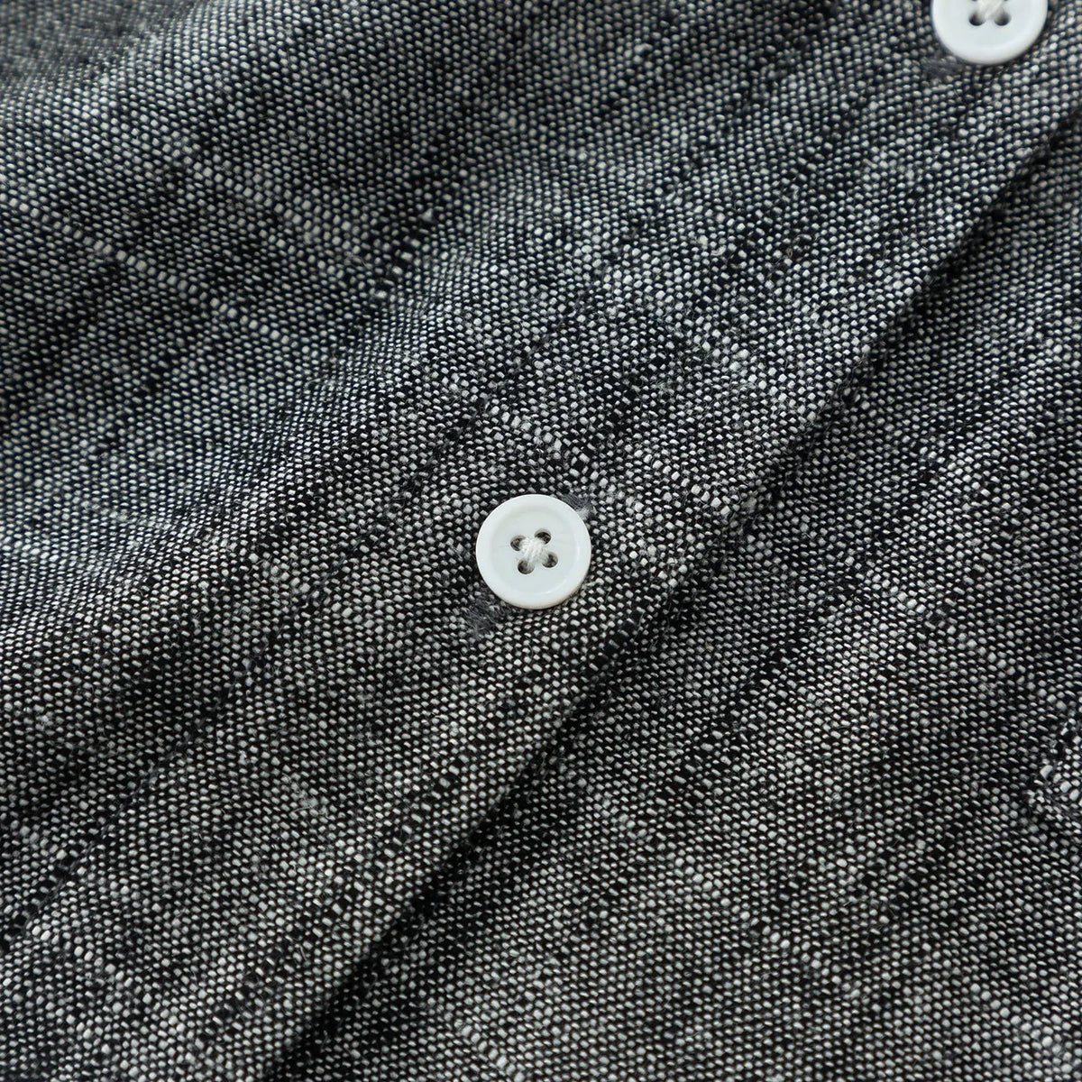 Charcoal Linen Blouse - Button-Down, Long Sleeve, Loose Fit 4915