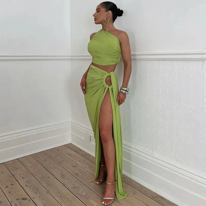 Fashion Asymmetric Sleeveless Maxi Dress