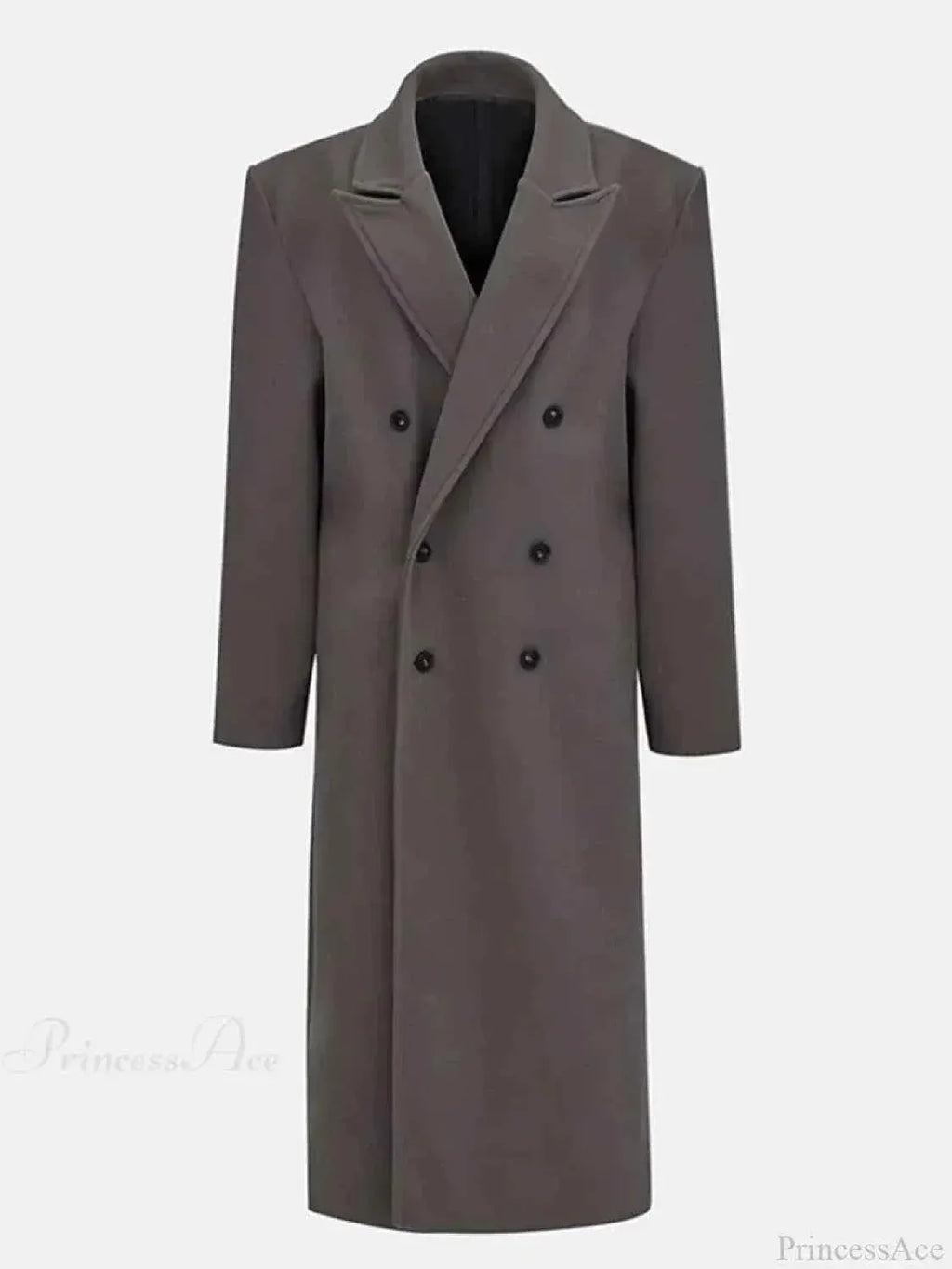 Thick Winter Coat with Straight Single-Row Closure