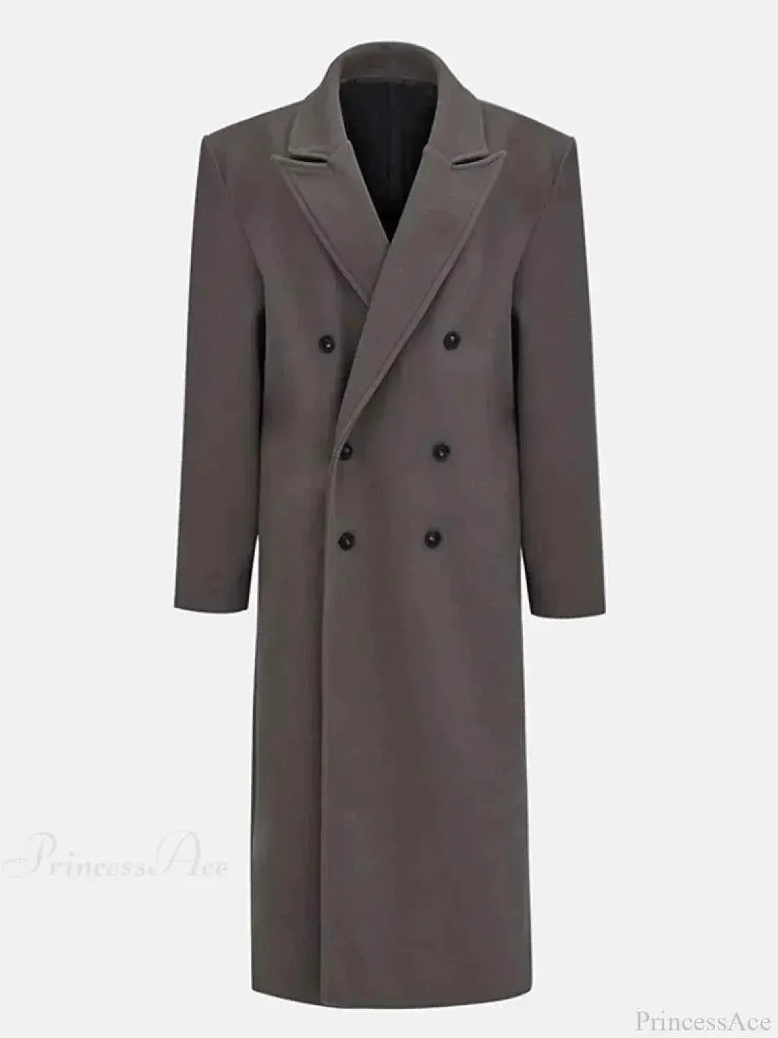 Thick Winter Coat with Straight Single-Row Closure