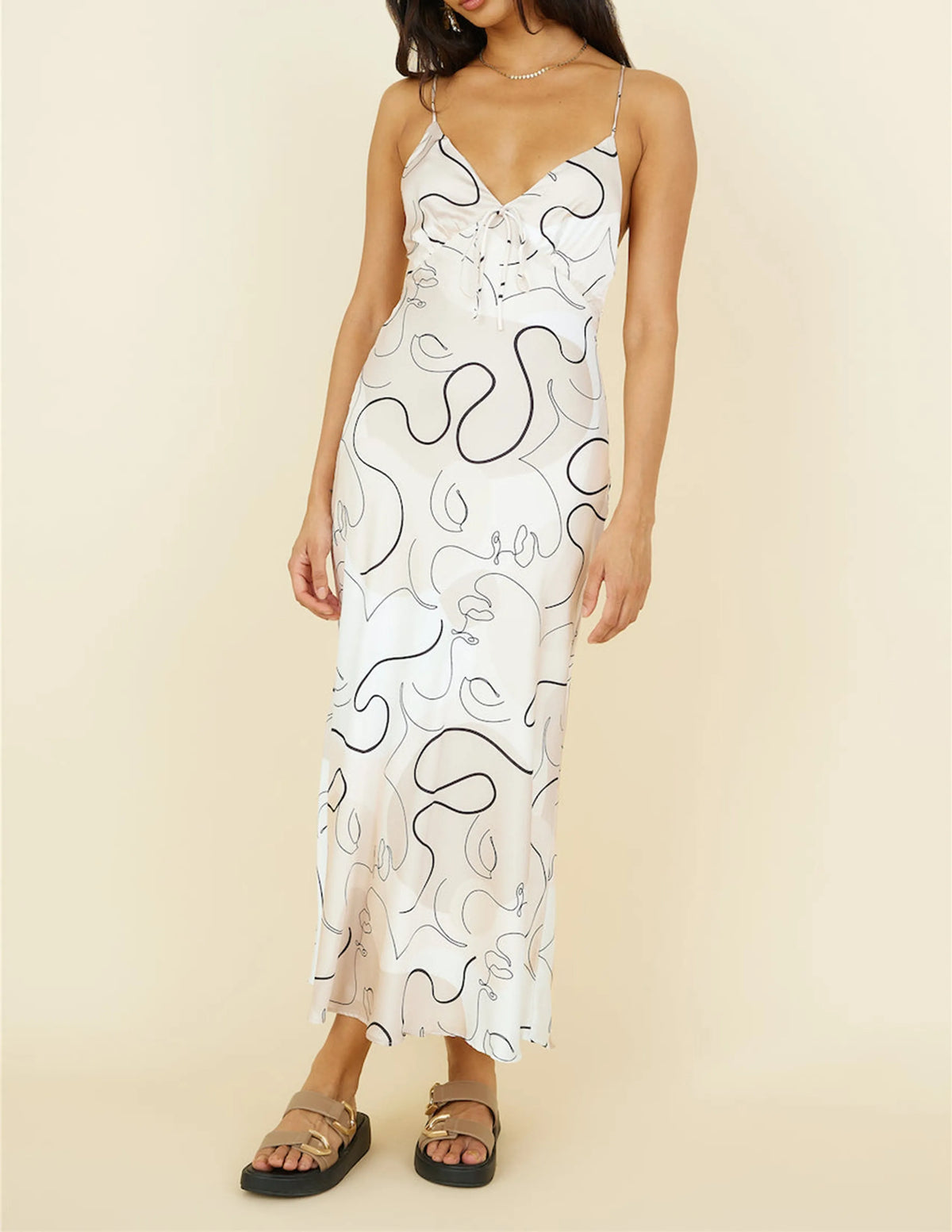 Under Control Maxi Dress Beige