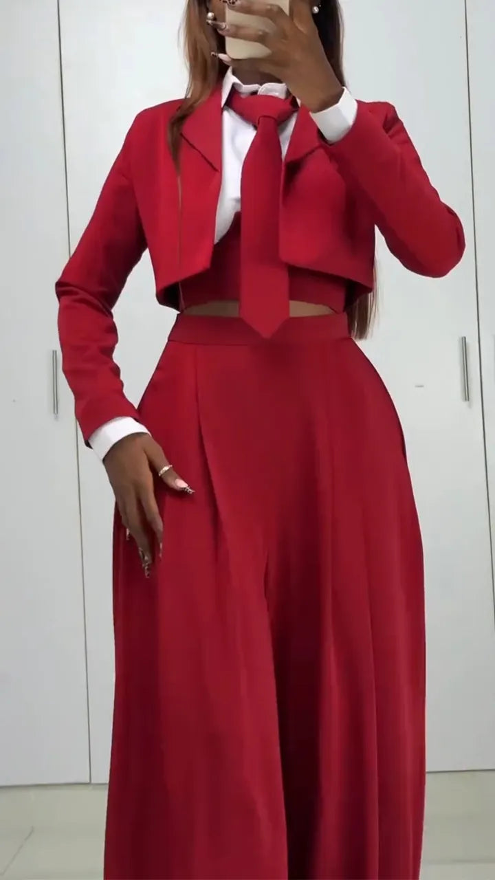 Women Temperament Commuting Three Piece Set