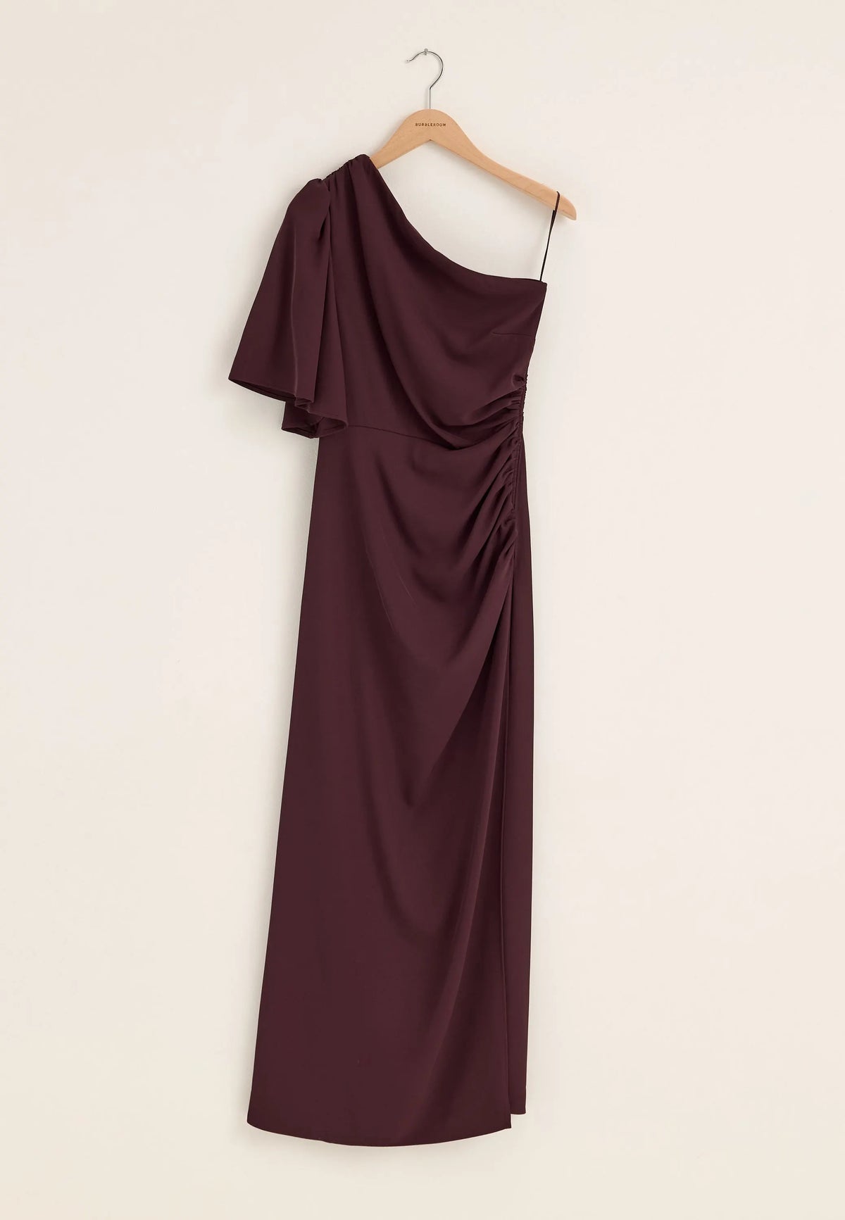 Ruched One Shoulder Gown