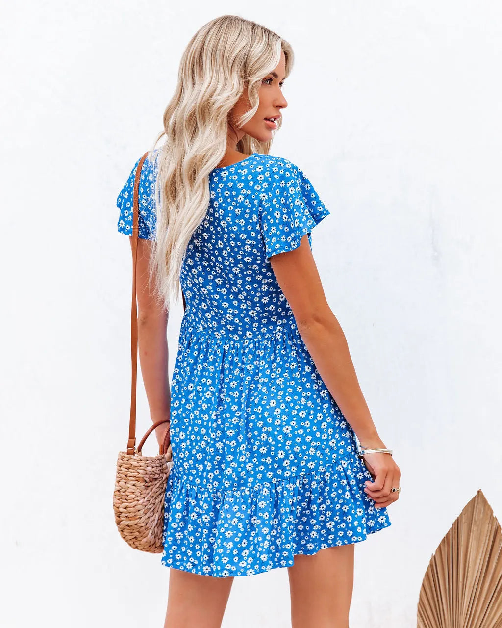 Dive Deep Button Down Babydoll Dress