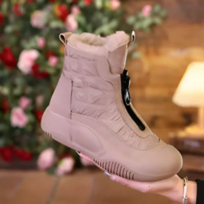 Women's Warm Winter Snow Boots – Waterproof, Black, Perfect for Cold Weather and Snow