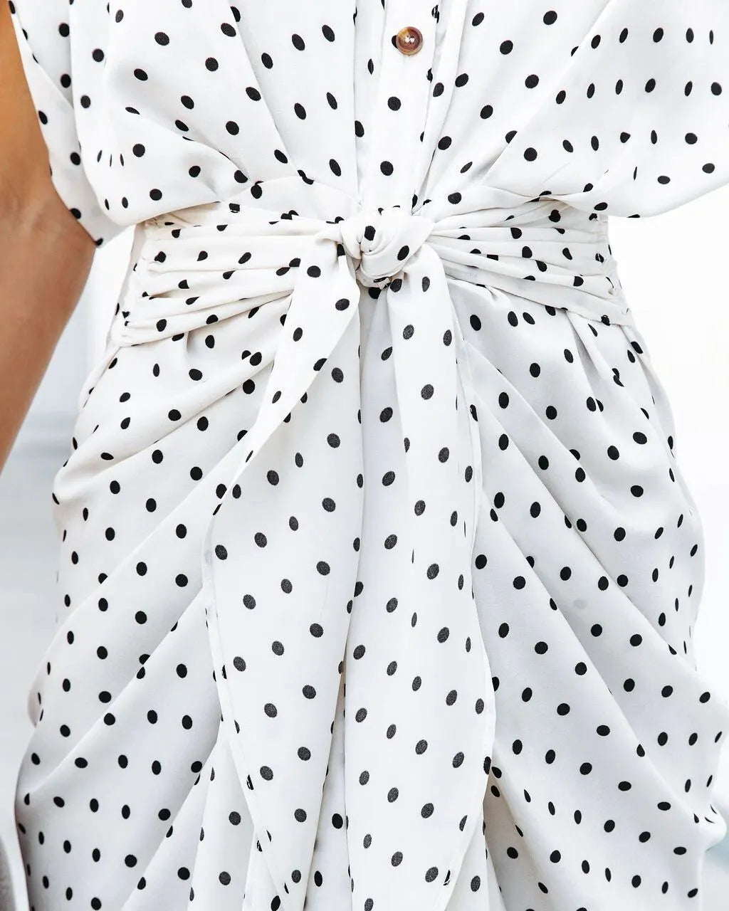 Deuce Polka Dot Bardot Wrap Maxi Dress