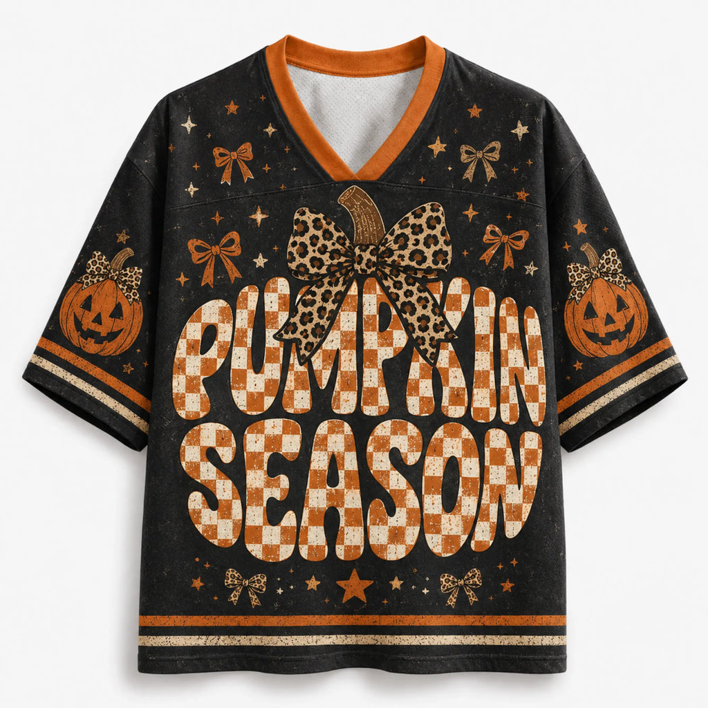 Chaotic Club Pumpkin Season Checkered Fall Mesh Jersey