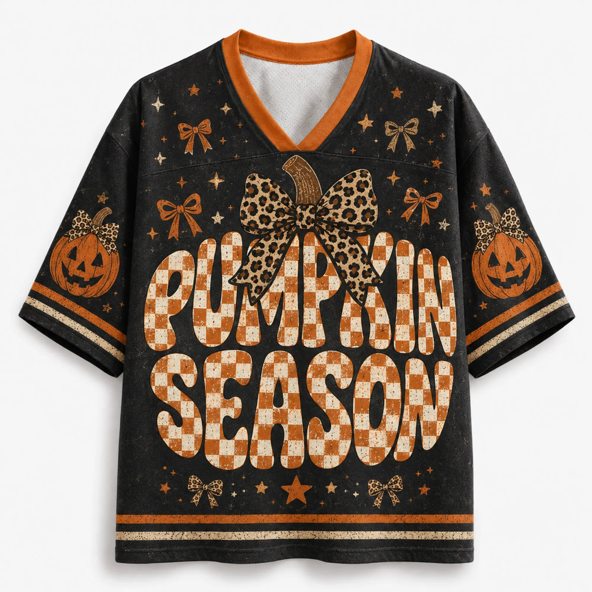 Chaotic Club Pumpkin Season Checkered Fall Mesh Jersey