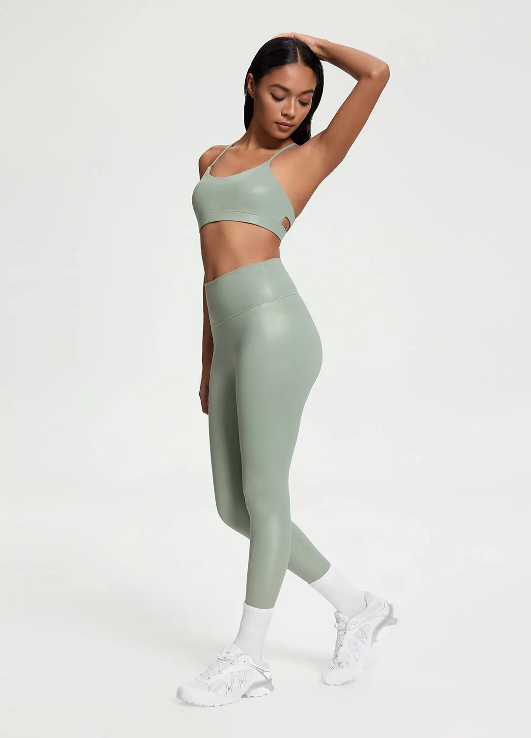 Lux Faux Leather ⅞-Length Leggings