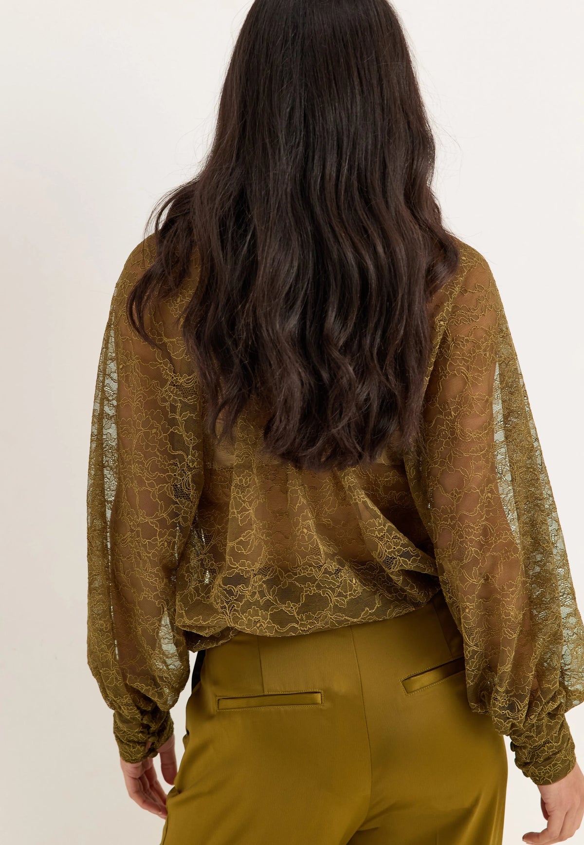 High Neck Lace Blouse