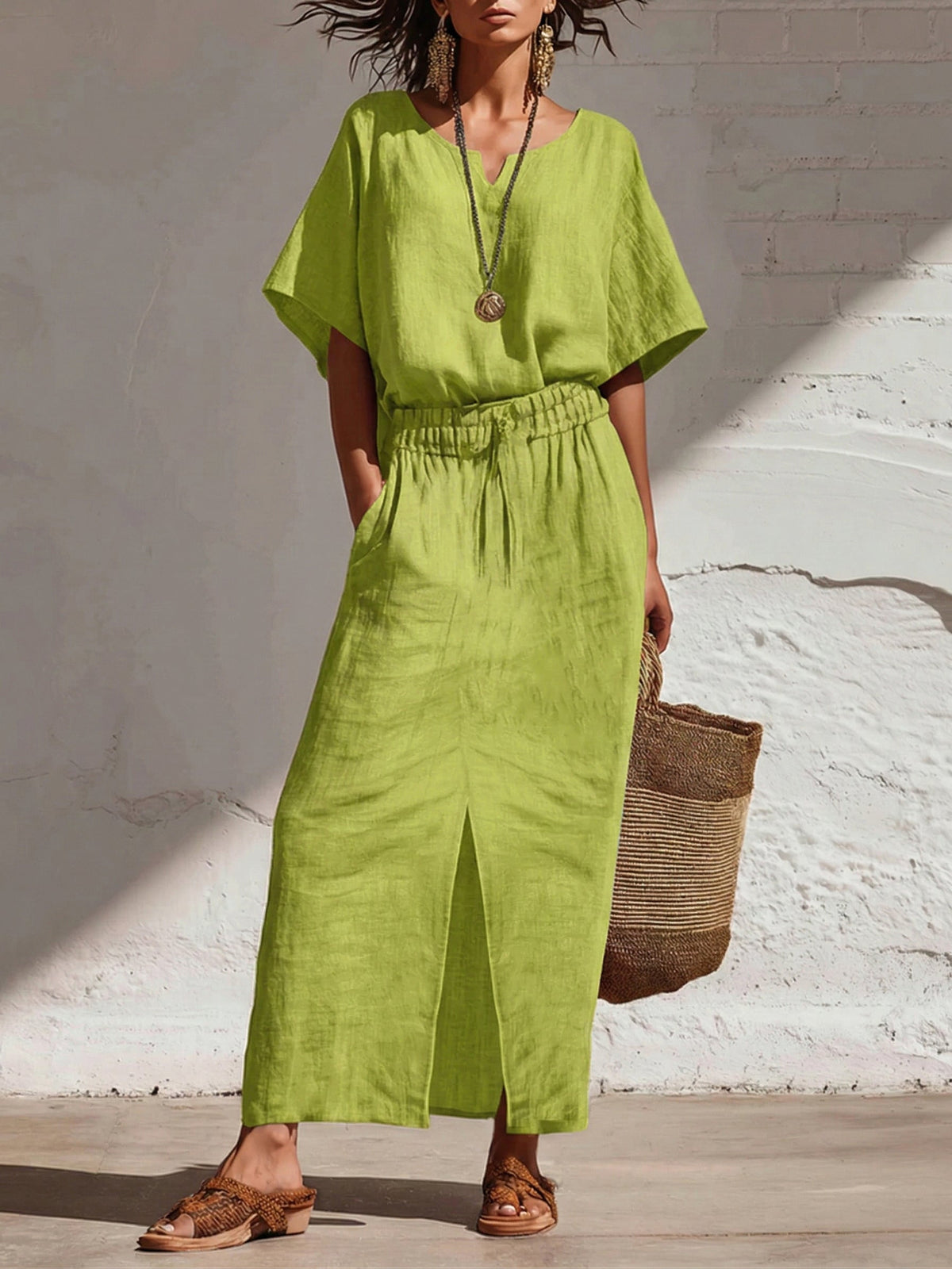 Chic Skirt in linen, Premium Look