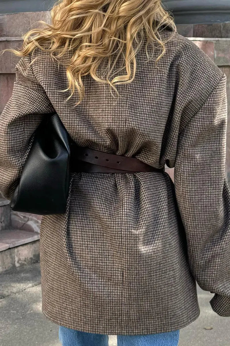 Double Breasted Wool Blazer Coat