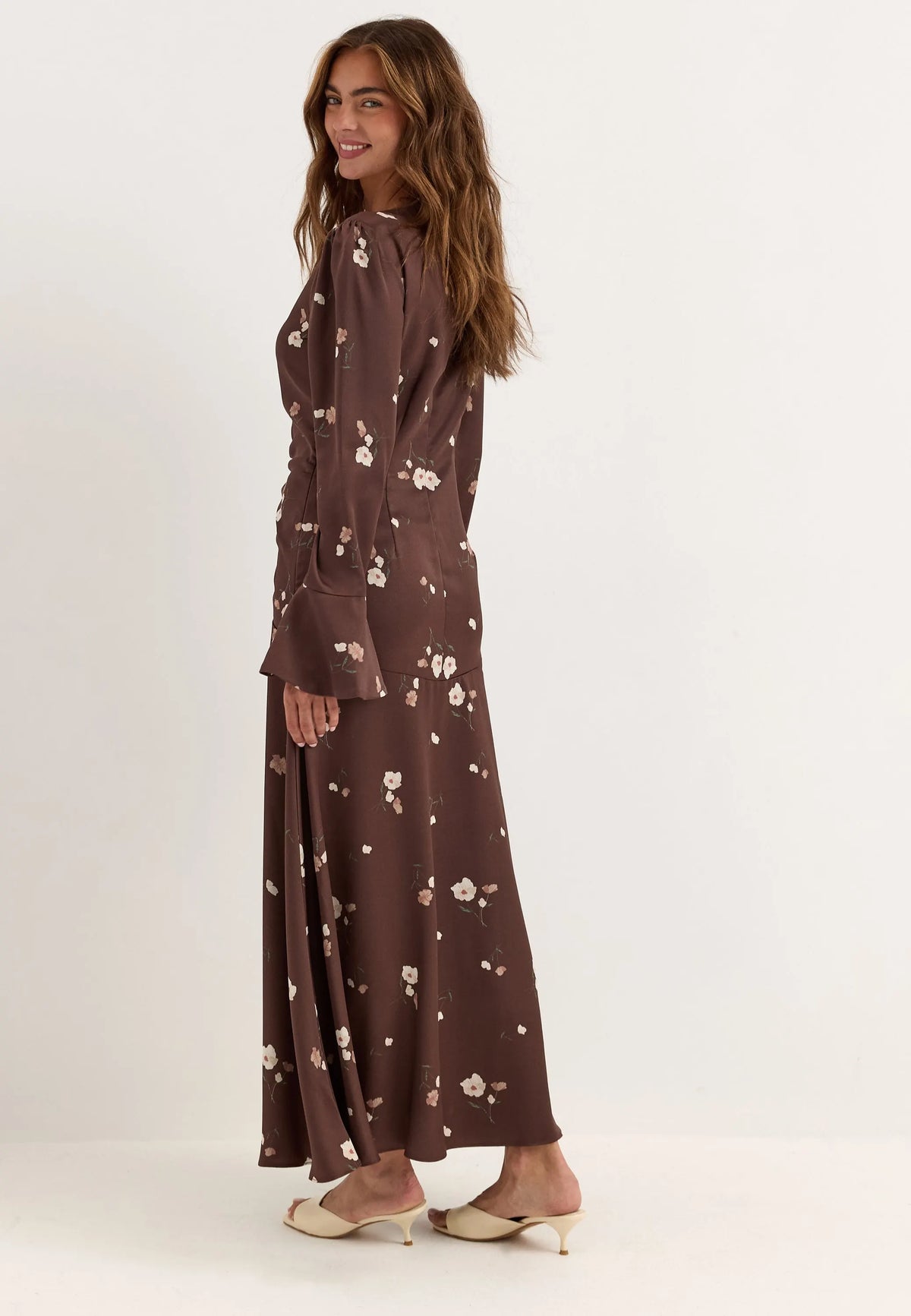 Ruched Front Midi Dress