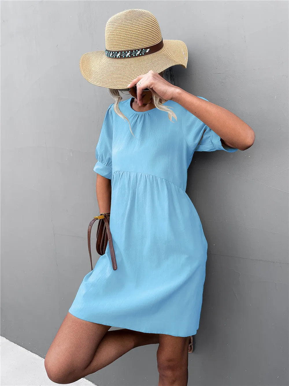 Marketa Puff Sleeve Babydoll Dress