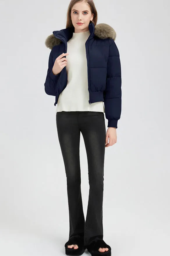 Short Waist Slim Puffer Coat