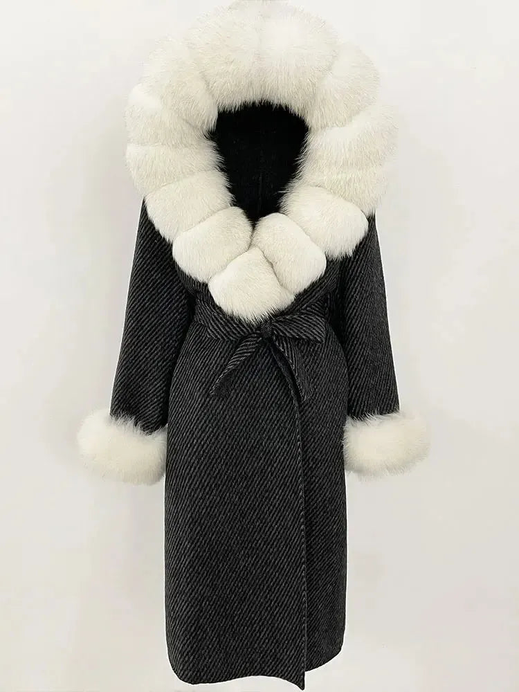 Elegant Warm Wool Blend Overcoat
