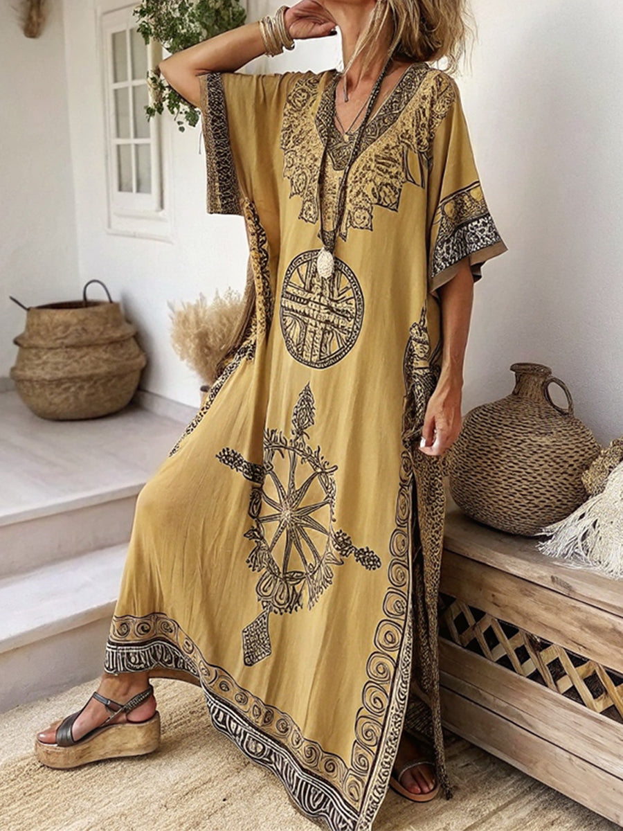 Bohemian Dress in linen, Smart Price