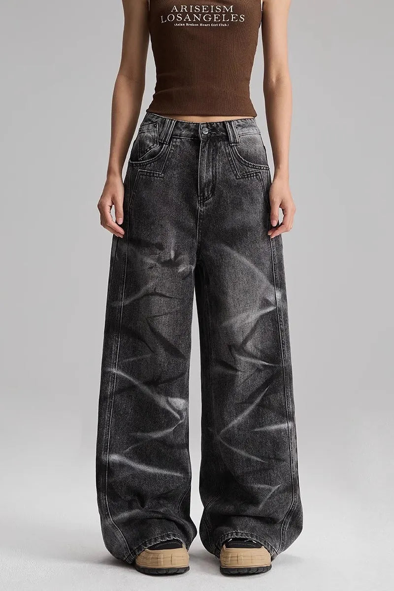Loose Fit Straight Denim Jeans