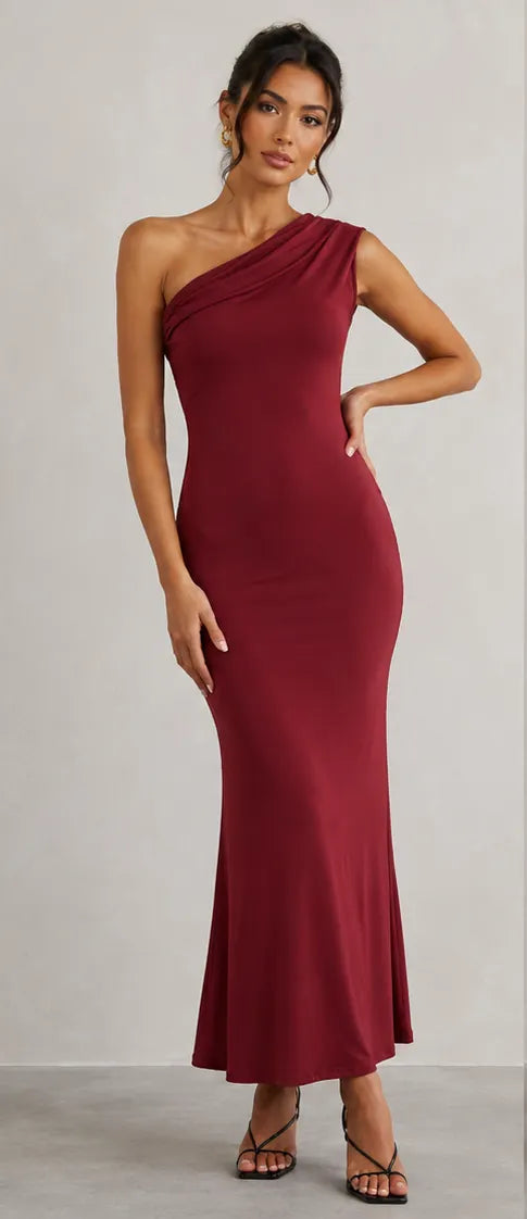Plum Veil Maxi Dress