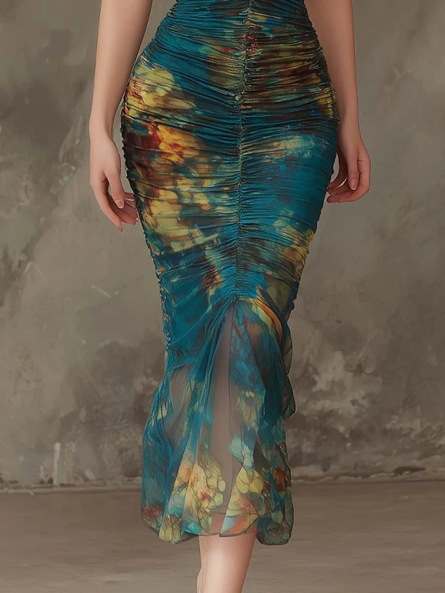 Retro Midi Dress in premium, Unbeatable Price