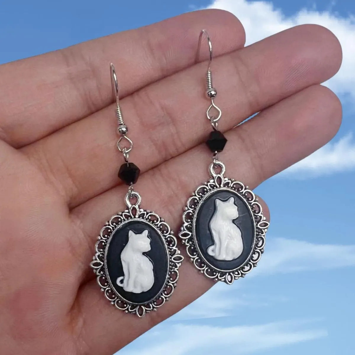 Black Cat Earrings
