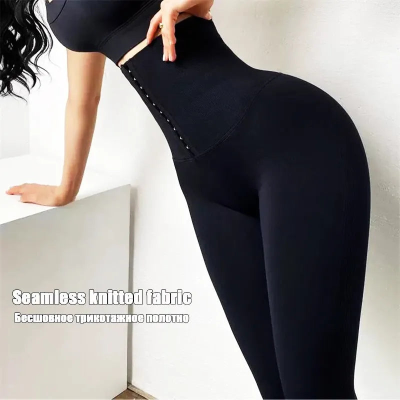 KittenAlarm - Mojoyce Cloud Hide Yoga Pants High Waist Trainer Slimming Tummy Control Butt Lifter Sports Legging Long Fi