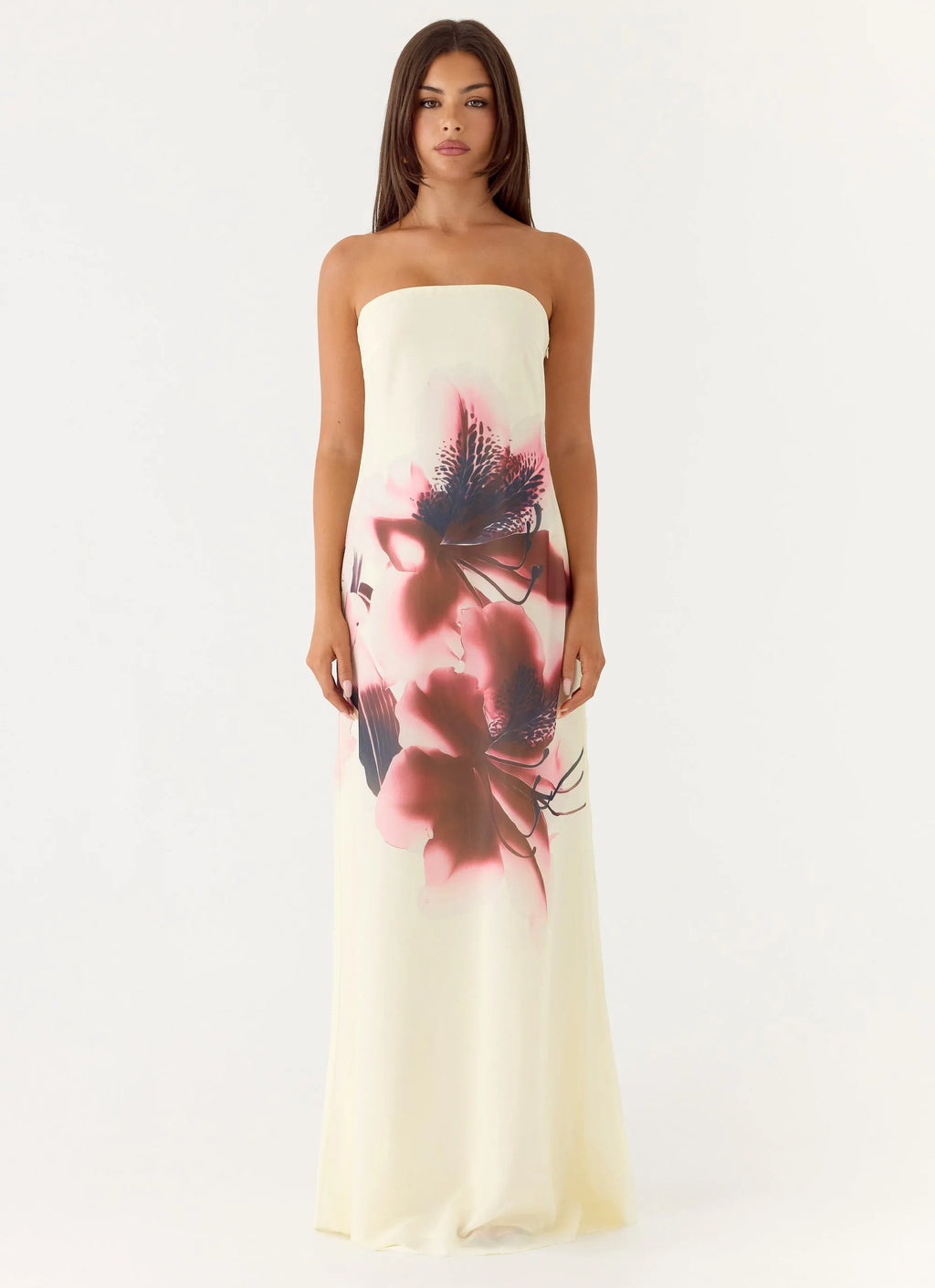 Larietta Strapless Maxi Dress White