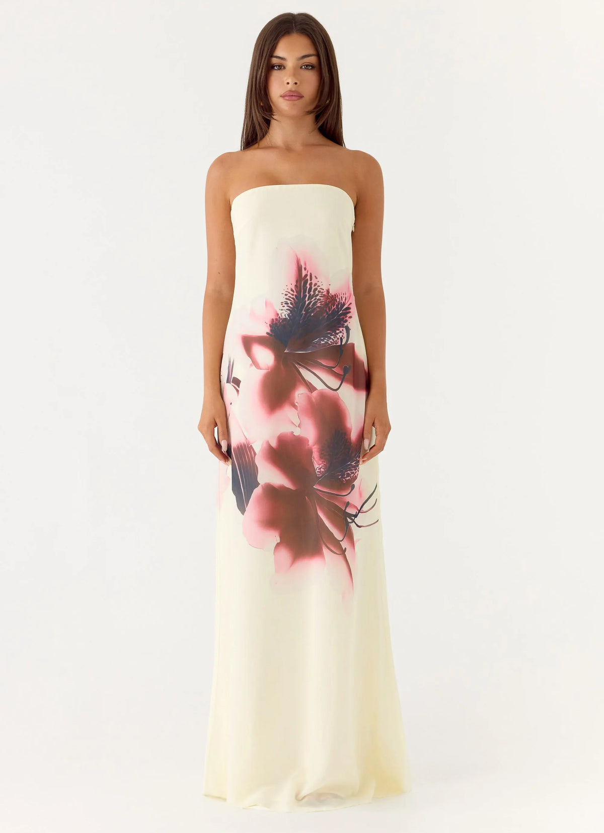 Larietta Strapless Maxi Dress White