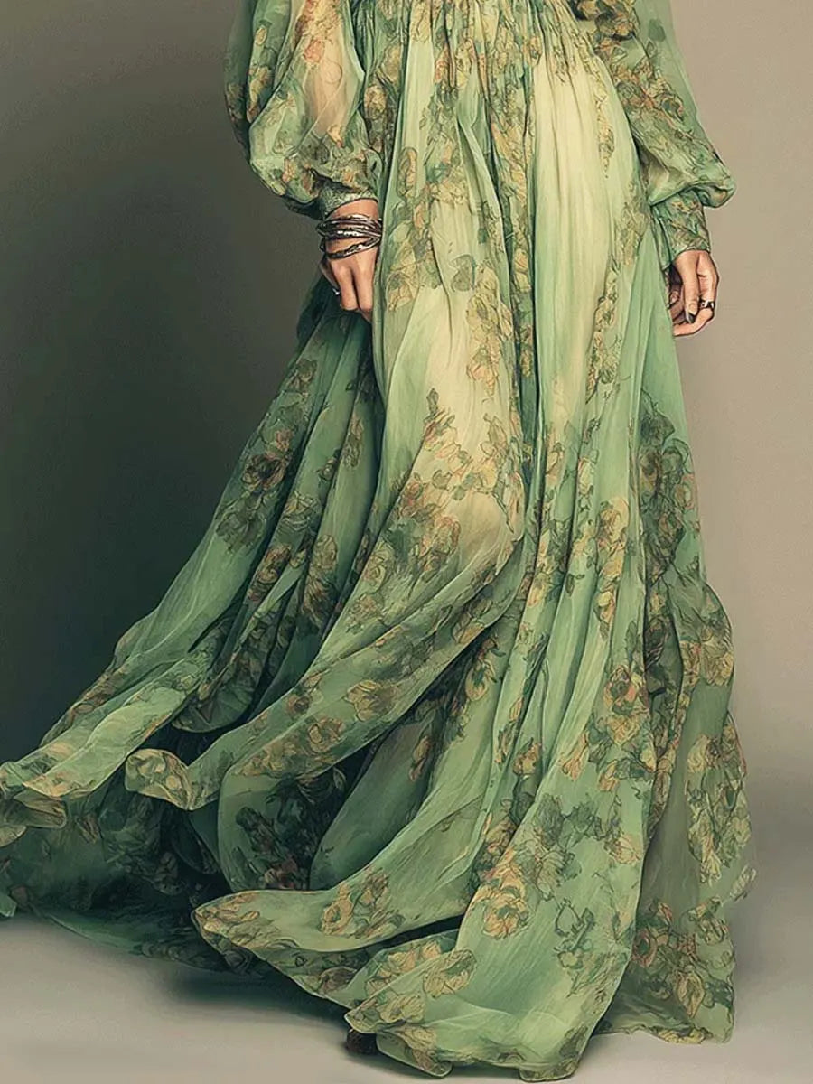 Dress with chiffon – Premium Look