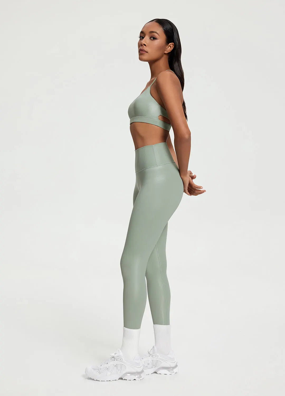 Lux Faux Leather ⅞-Length Leggings