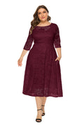 KittenAlarm - Plus Lace Overlay Party Dress