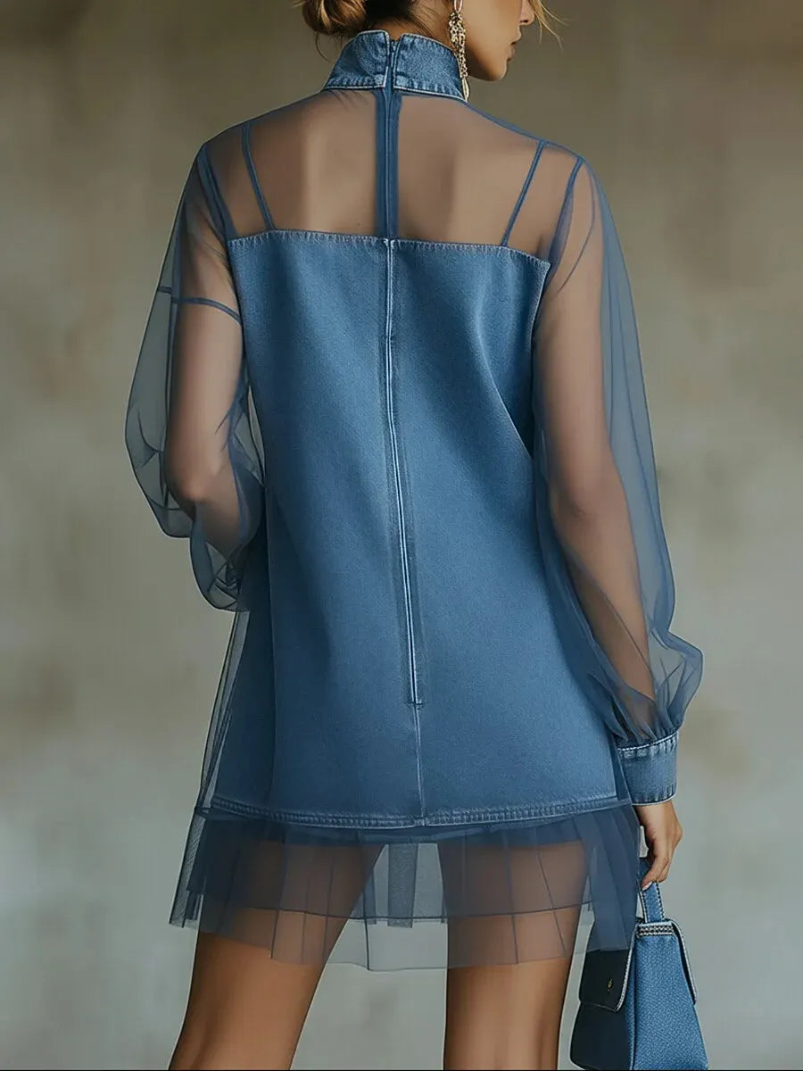 Mini Dress with denim – Smart Price