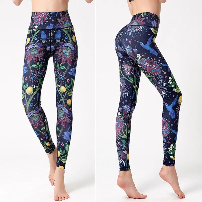 KittenAlarm - Mojoyce Cloud Hide Women Prints Sports Leggings Fitness Gym Yoga Pants High Waist Sexy Long Tights Running
