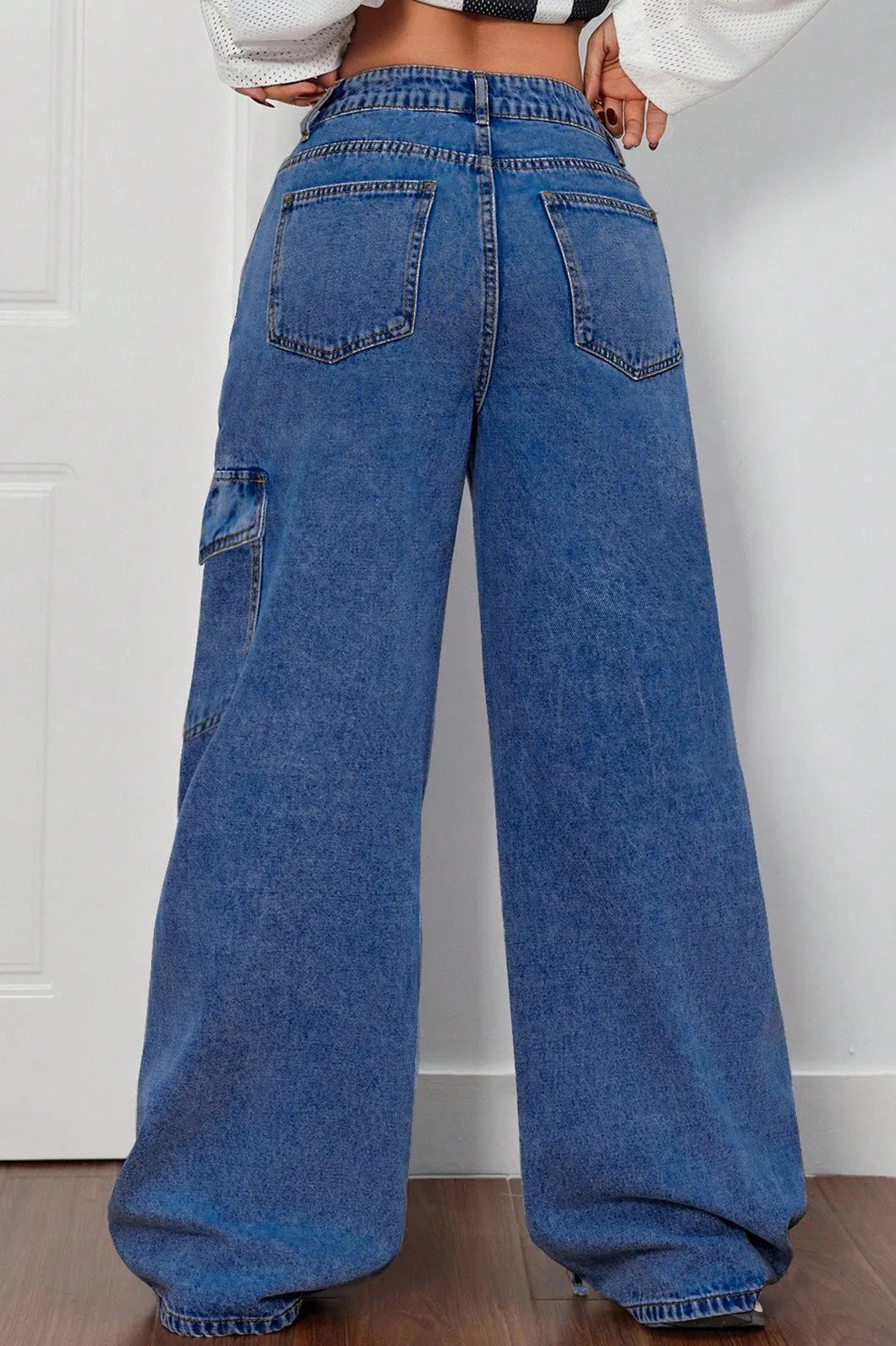 Bow Tie Cargo Style Jeans