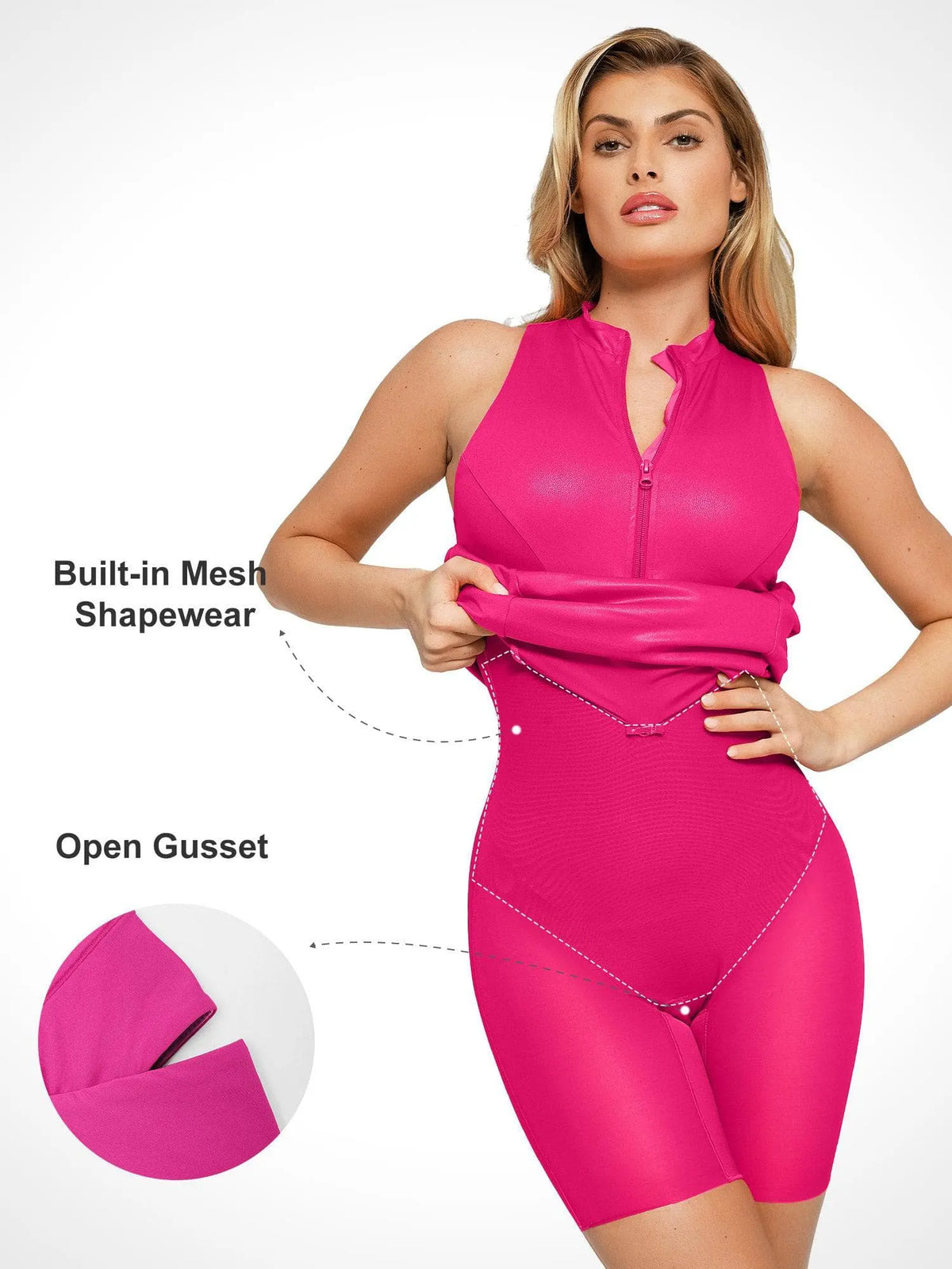 Sculpt Zip Midi Dress
