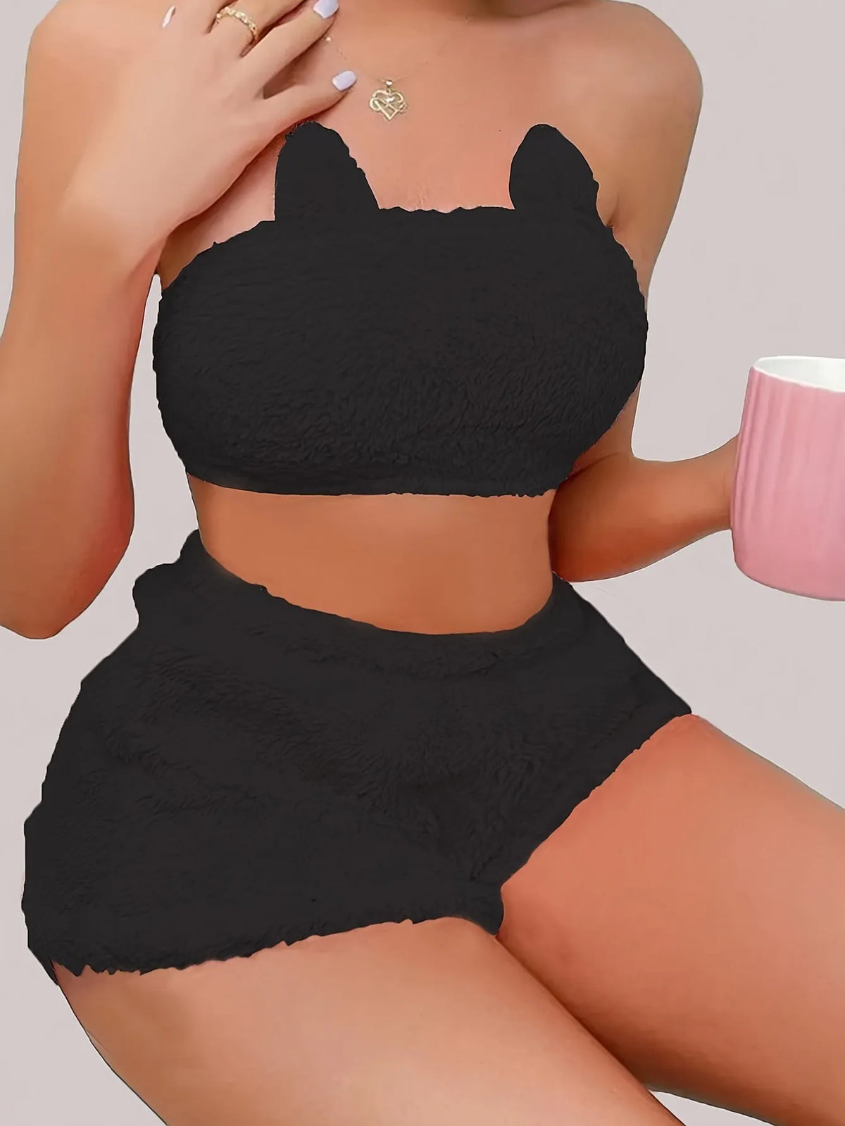 Women's Strapless Tank Top & Shorts Nightwear