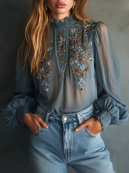 Chic Blouse in chiffon, Premium Look