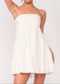 Avery White Eyelet Strapless Mini Dress