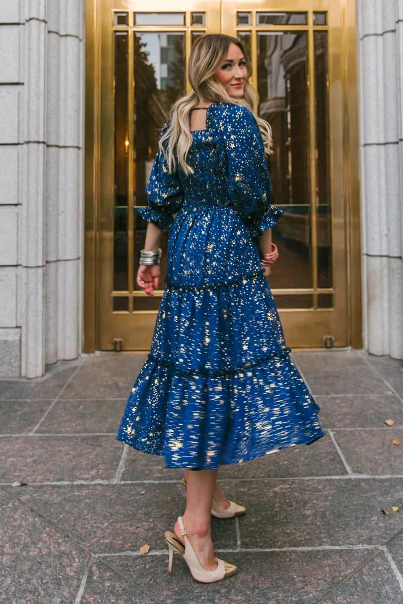 Rivermark Printed Ruffle Tiered Dress
