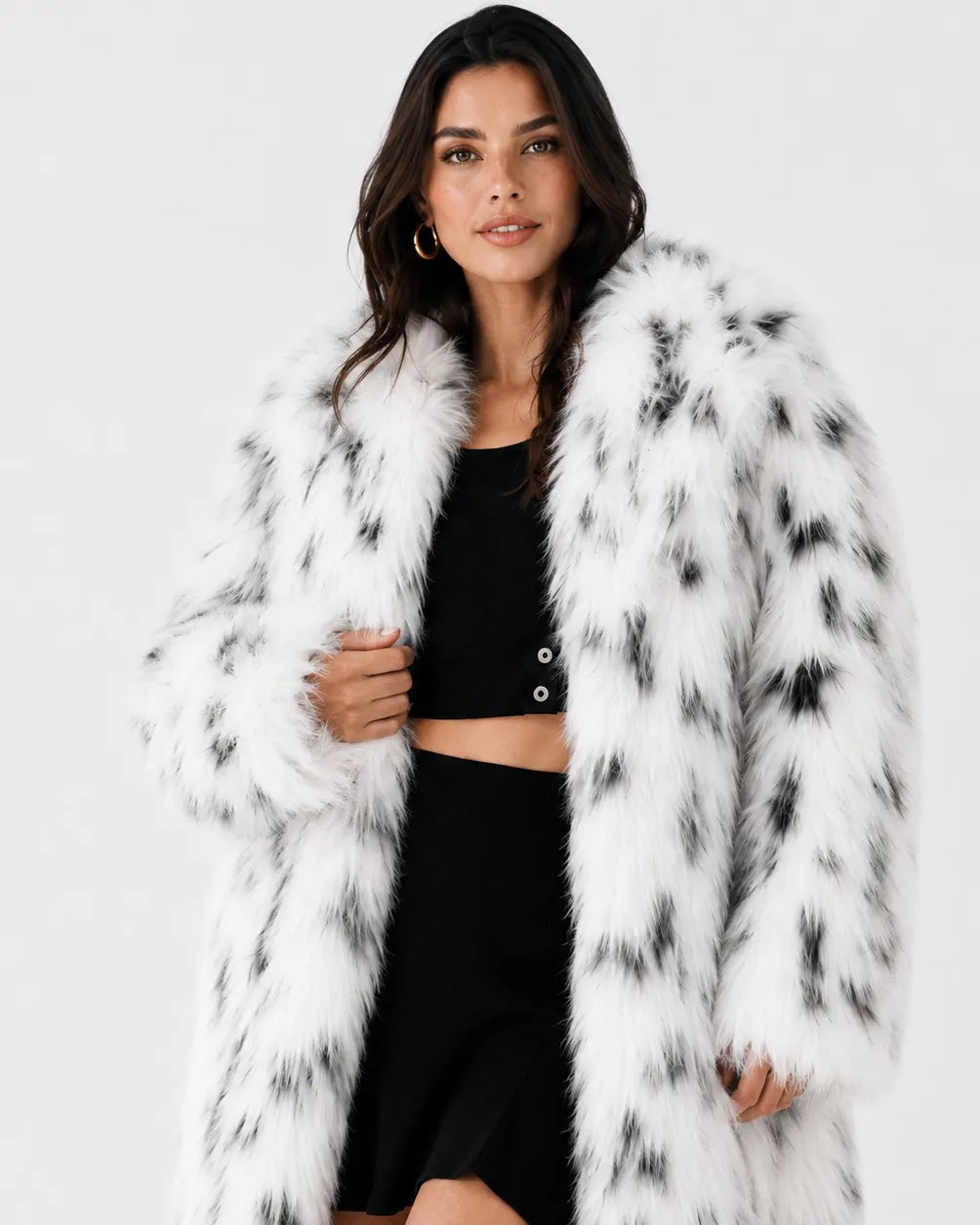 STELLA SPOTTED FUR COAT