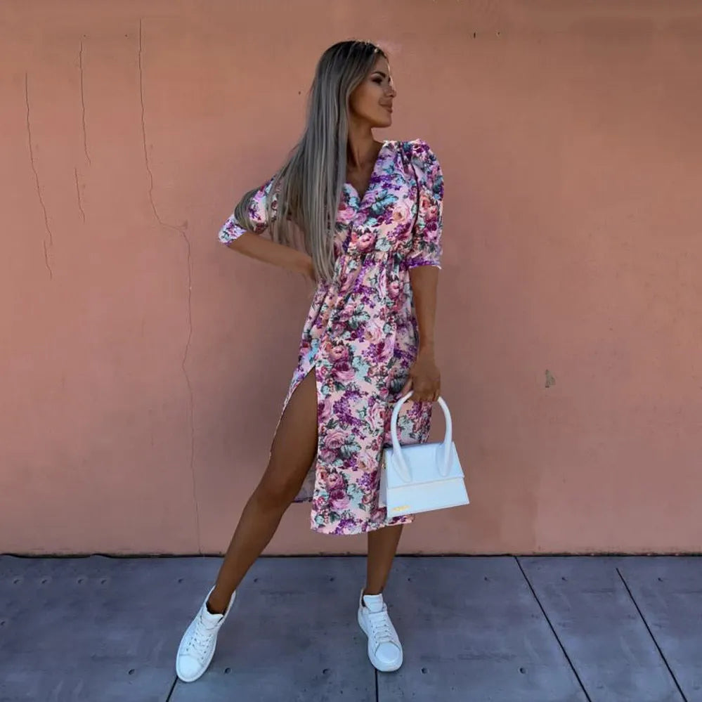 Spread Beauty Printed Wrap Maxi Dress - FINAL SALE