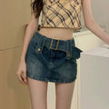 Vintage Black Y2K Sexy High Waist Mini Skirt