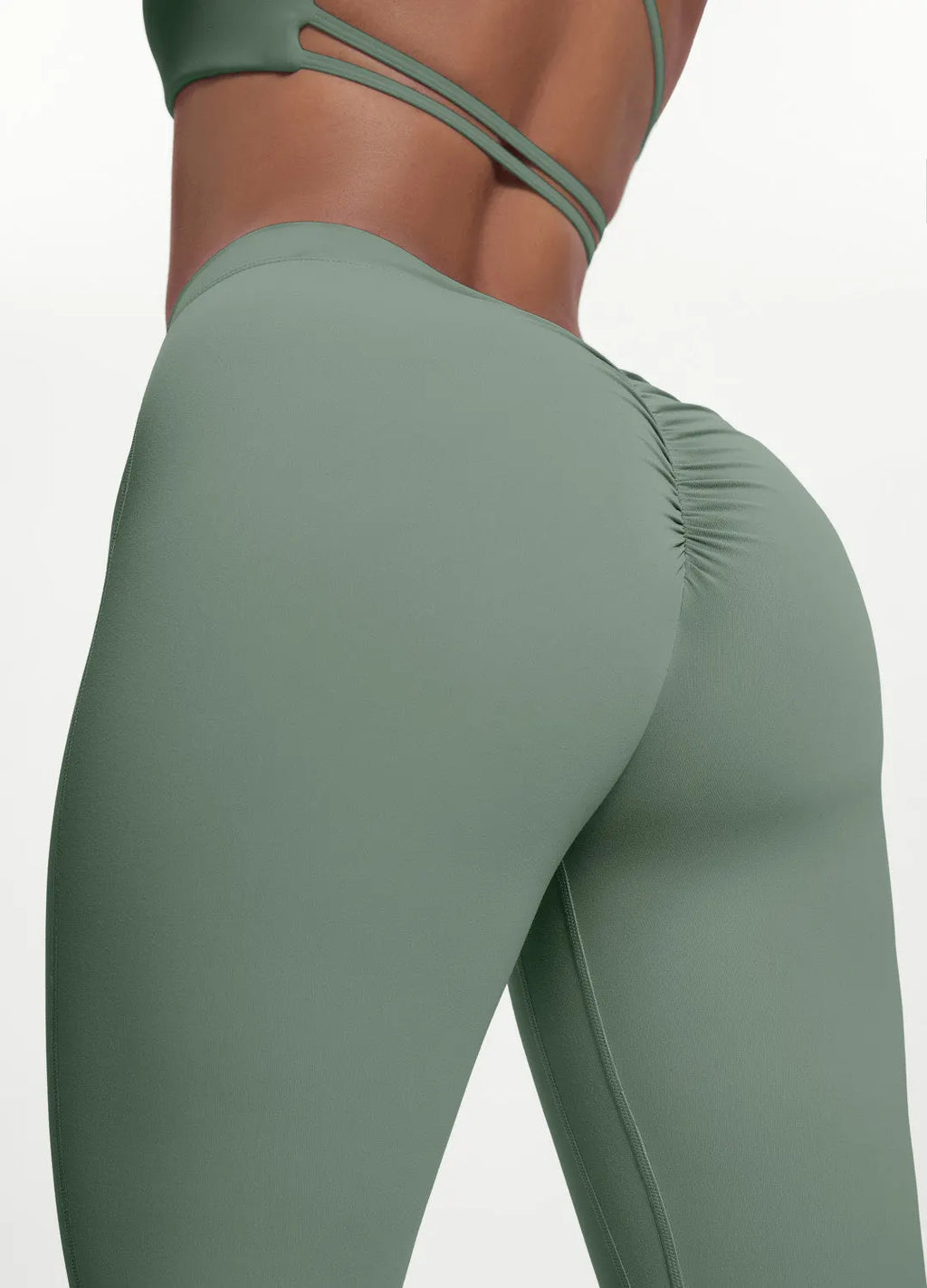 Scrunch-Back Flared Leggings with Sculpted Silhouette
