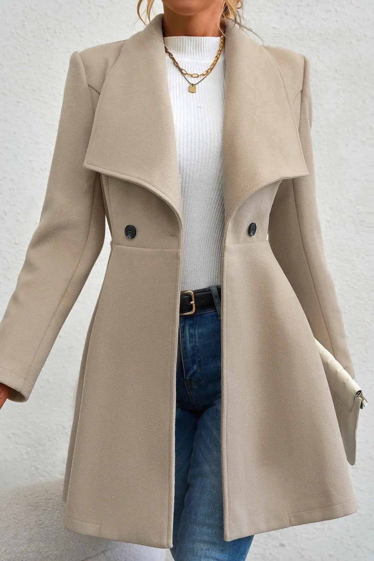 Belted Wool Long Coat