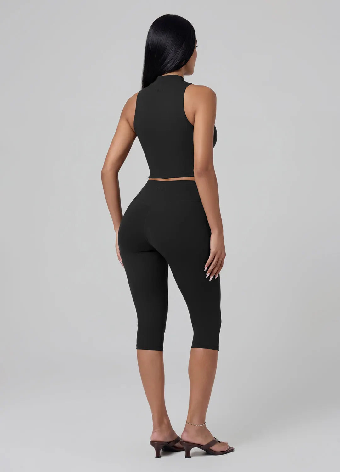Flattering High-Waisted Sculpt Capri Leggings