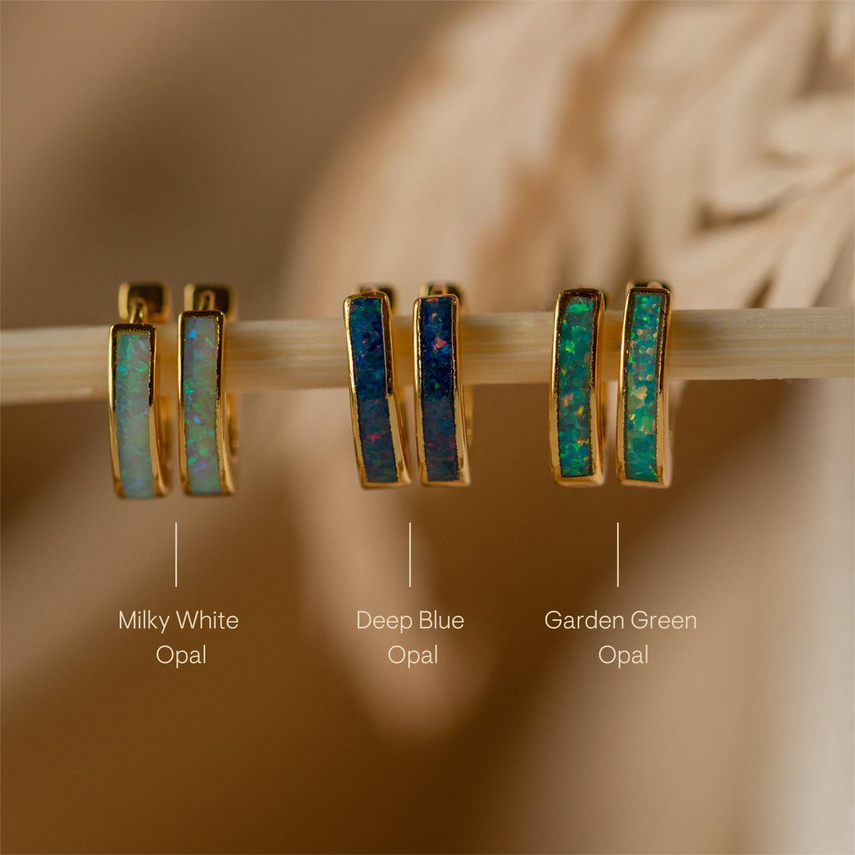 Vintage Colorful Golden Earrings