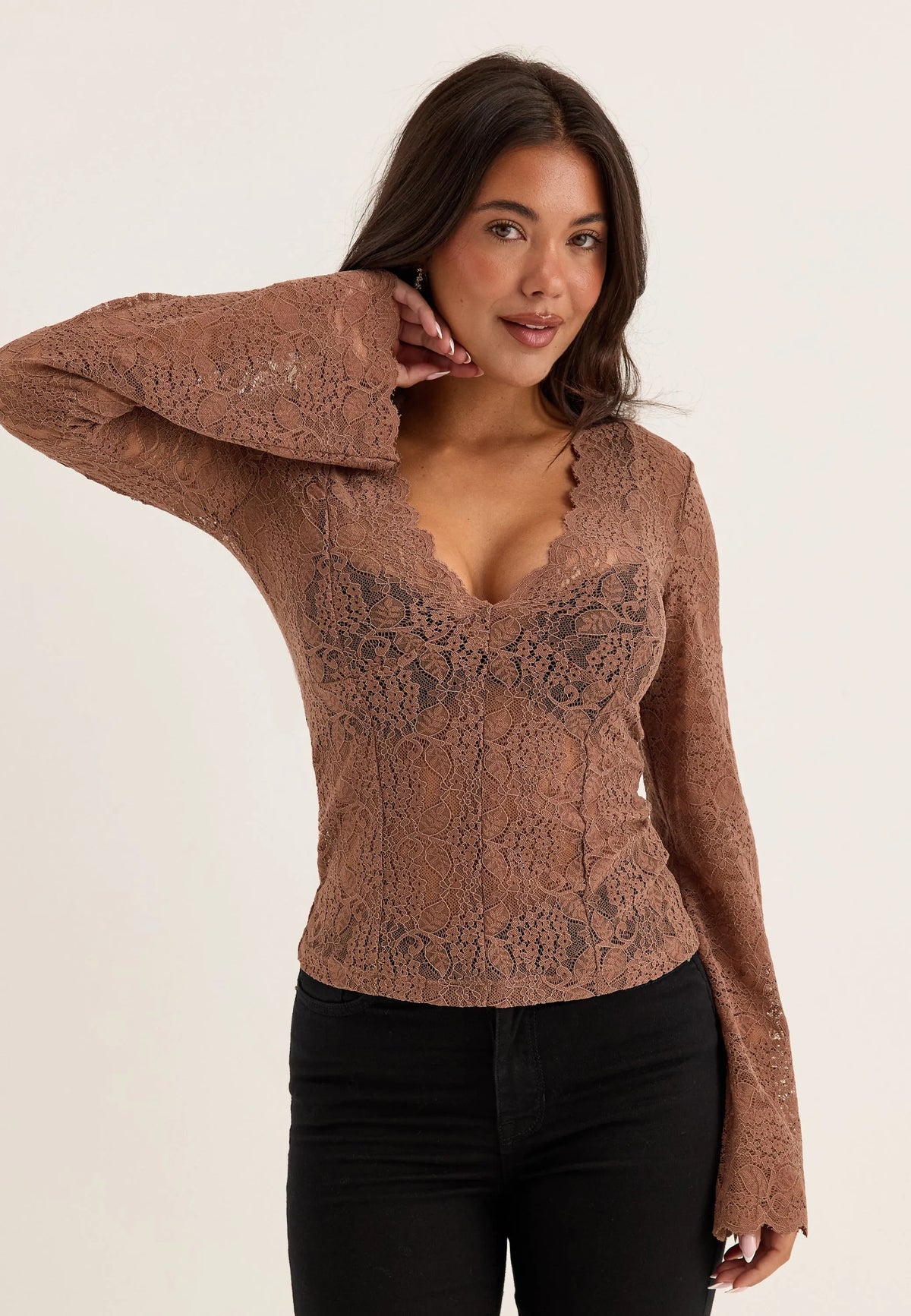 Long Sleeve Lace Top